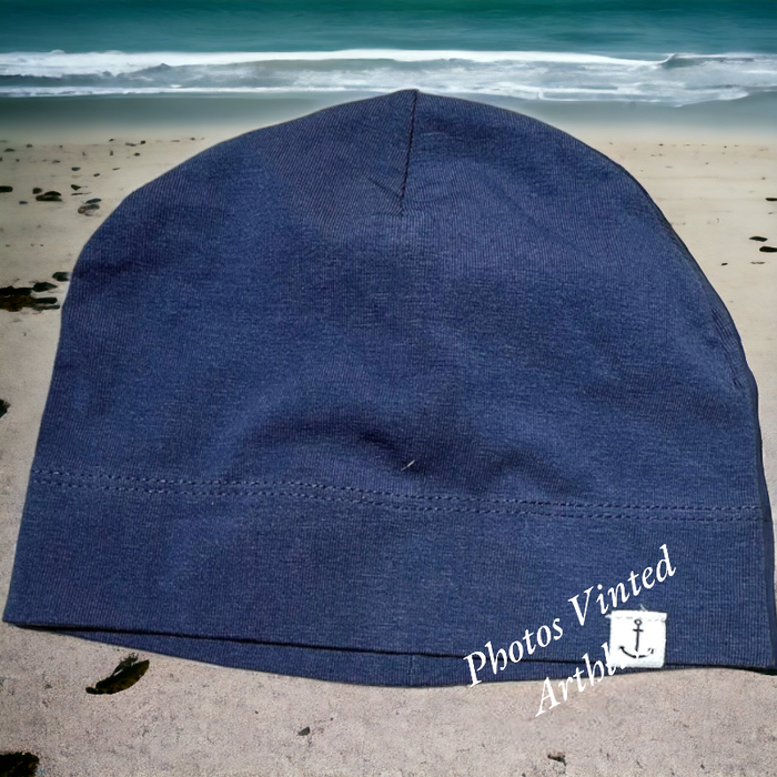 Bonnet jersey marine H&M 2 - 6 mois NSE (2€)