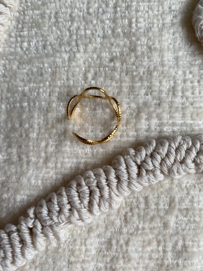 Bague doré ajustable - photo numéro 5