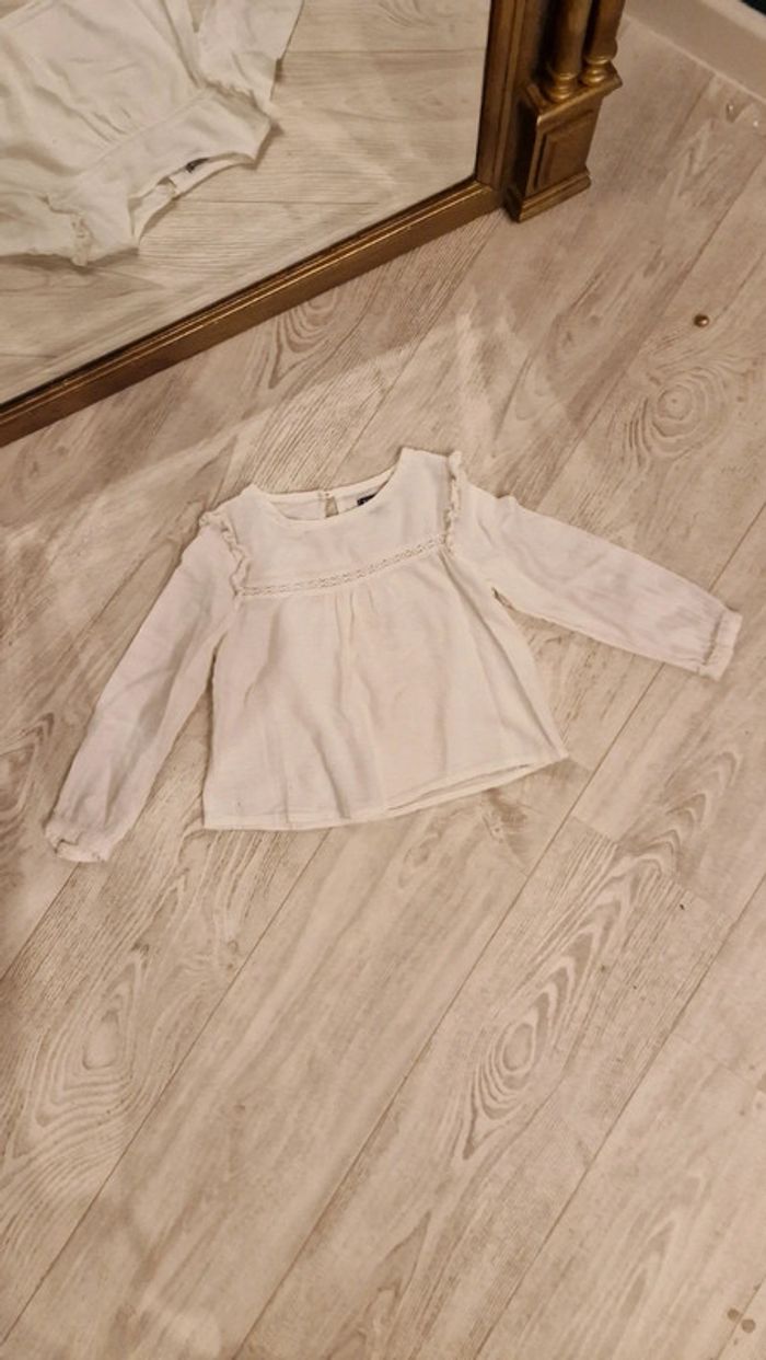 Blouse / chemisier blanc romantique blanc Kiabi 🌸 4 ans