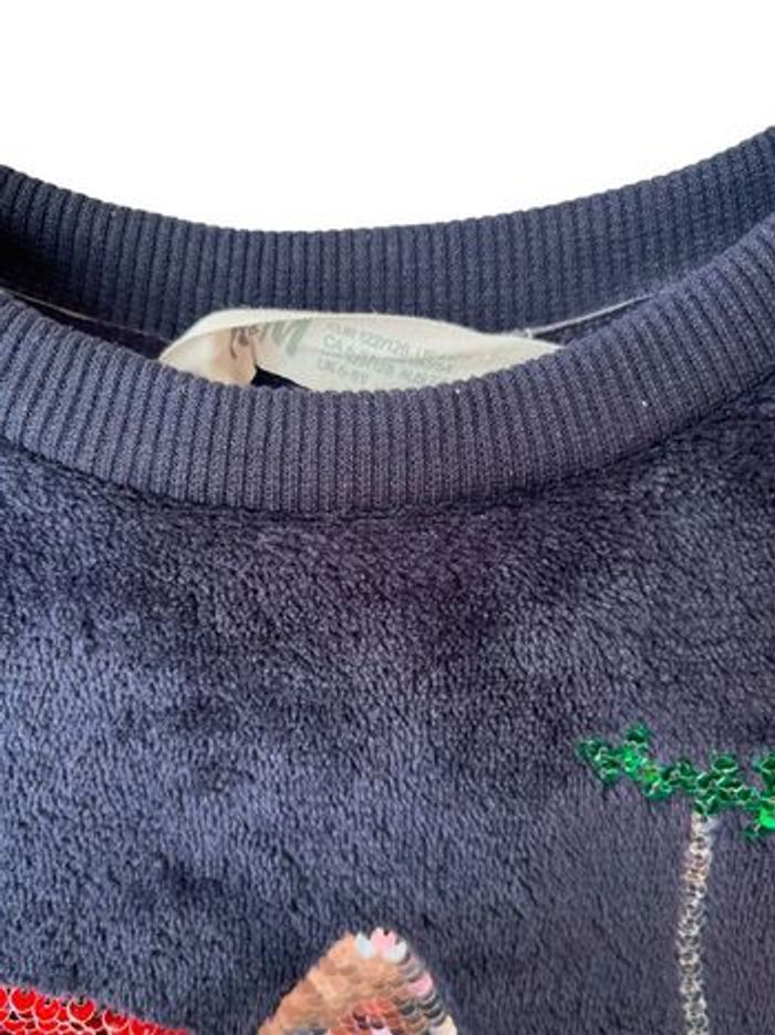 Sweat de Noël bleu marine en polaire douce - H&M 122/128cm (6-8 ans) - photo numéro 3