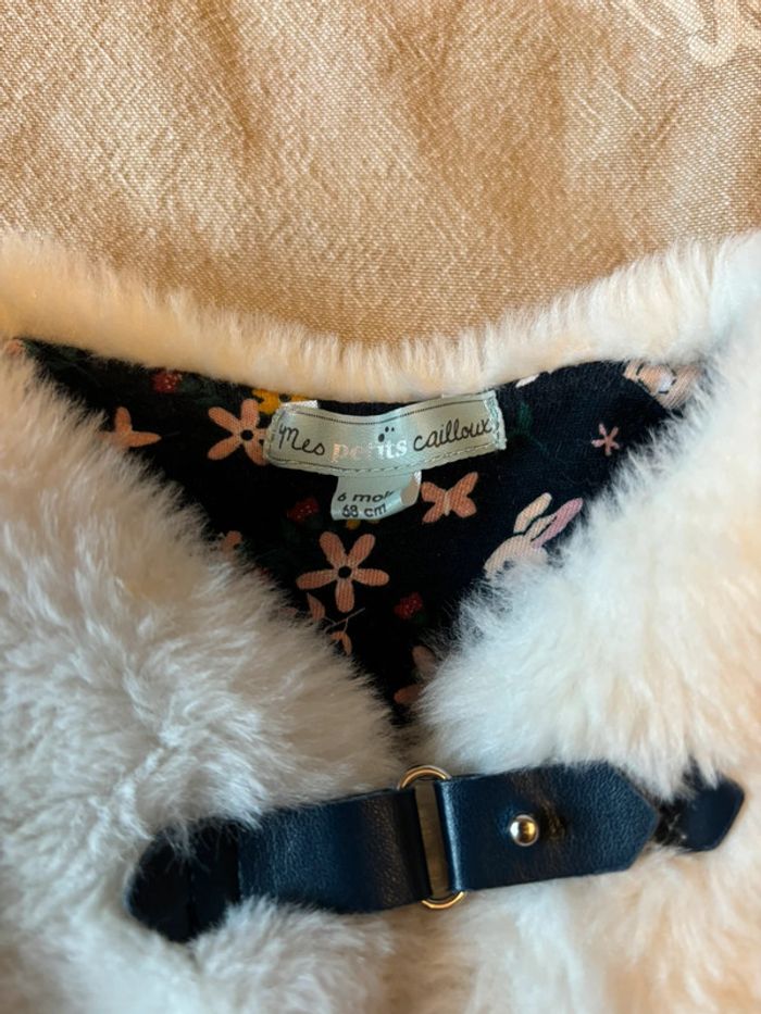 Gilet fourrure mes petits cailloux 6M - photo numéro 2