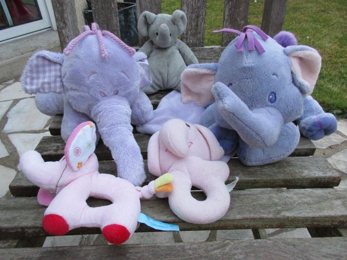lot 5 doudous éléphants tbé dont disney/nicotoy - photo numéro 3