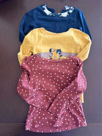 Lot 3 tshirts manches longues