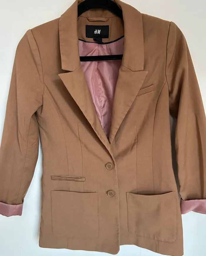 Blazer marron femme taille xs h&m - photo numéro 2