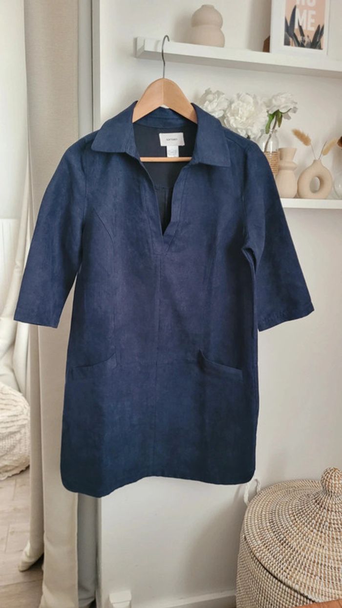 Robe courte Soft Grey aspect velours taille 40 - photo numéro 8