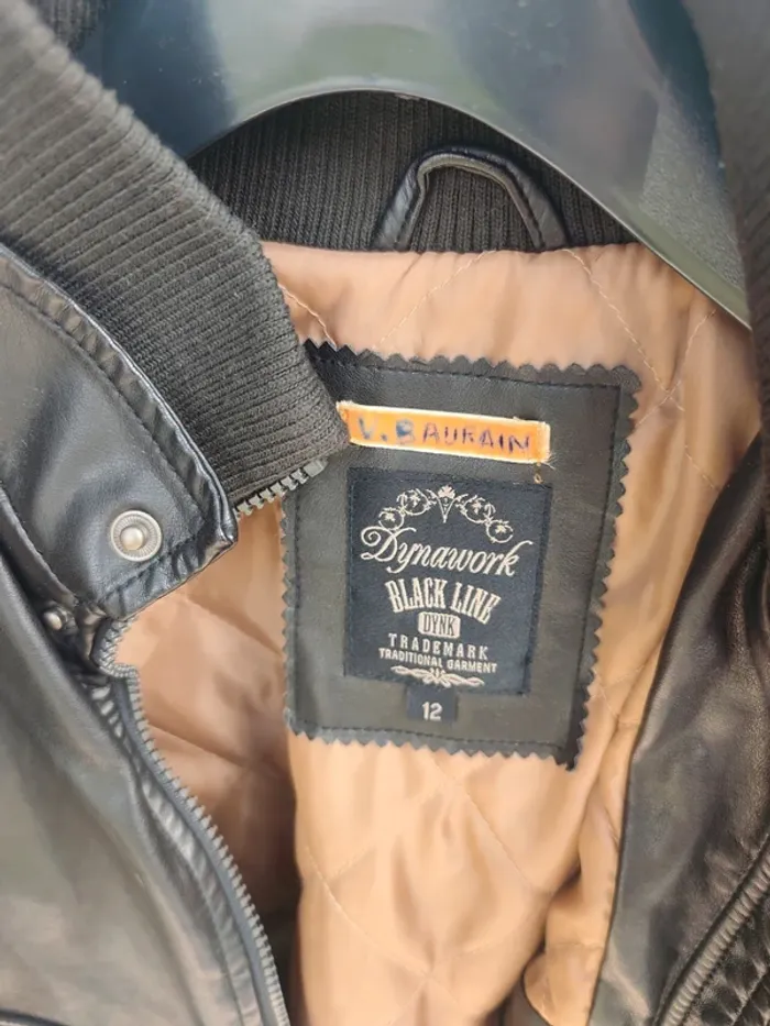 Veste simili cuir marron foncé 12 ans - photo numéro 3