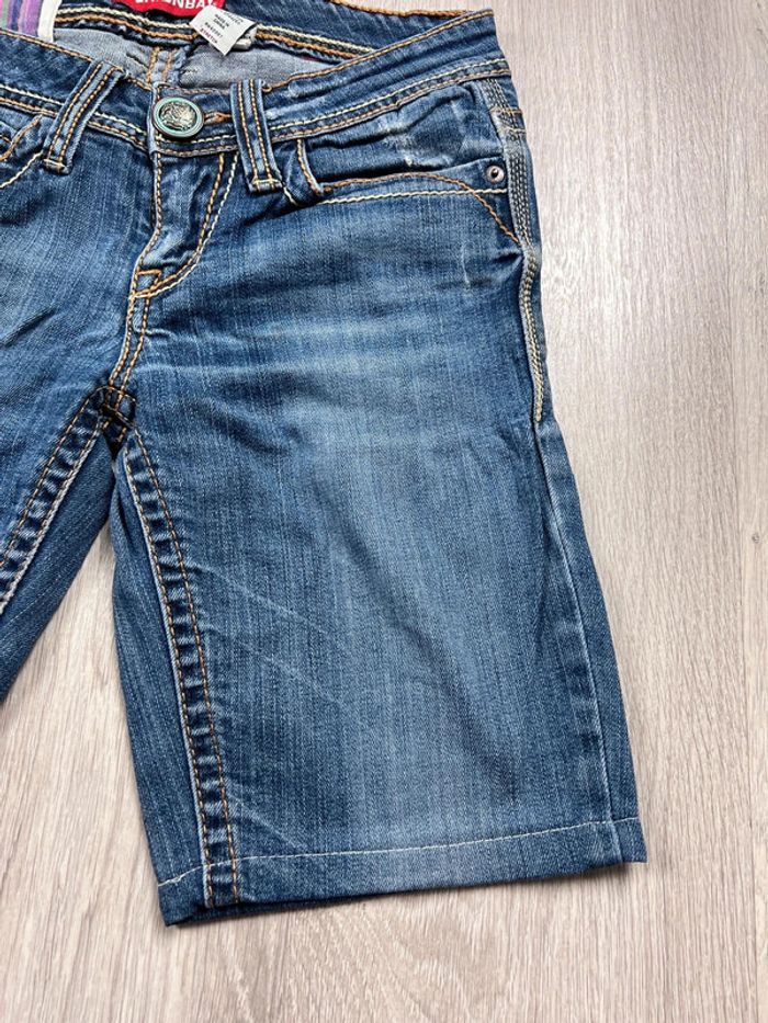 Short en jean vintage femme S – bleu avec poches brodées - photo numéro 9