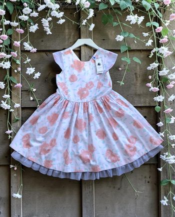 PETIT BATEAU- NEW - ROBE FILLE DE CÉRÉMONIE OU FÊTE DÉTAIL VOLANT & TULLE RÉSILLE PAILLETÉ 10A