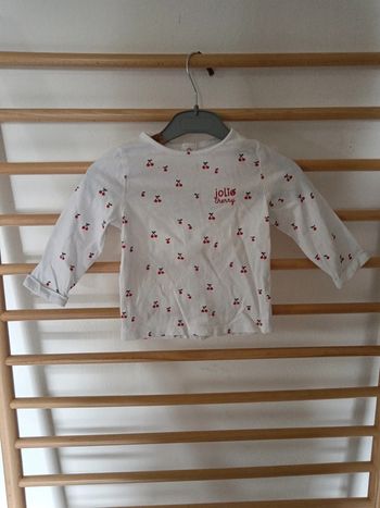 T-shirt manche longue kiabi cerise
