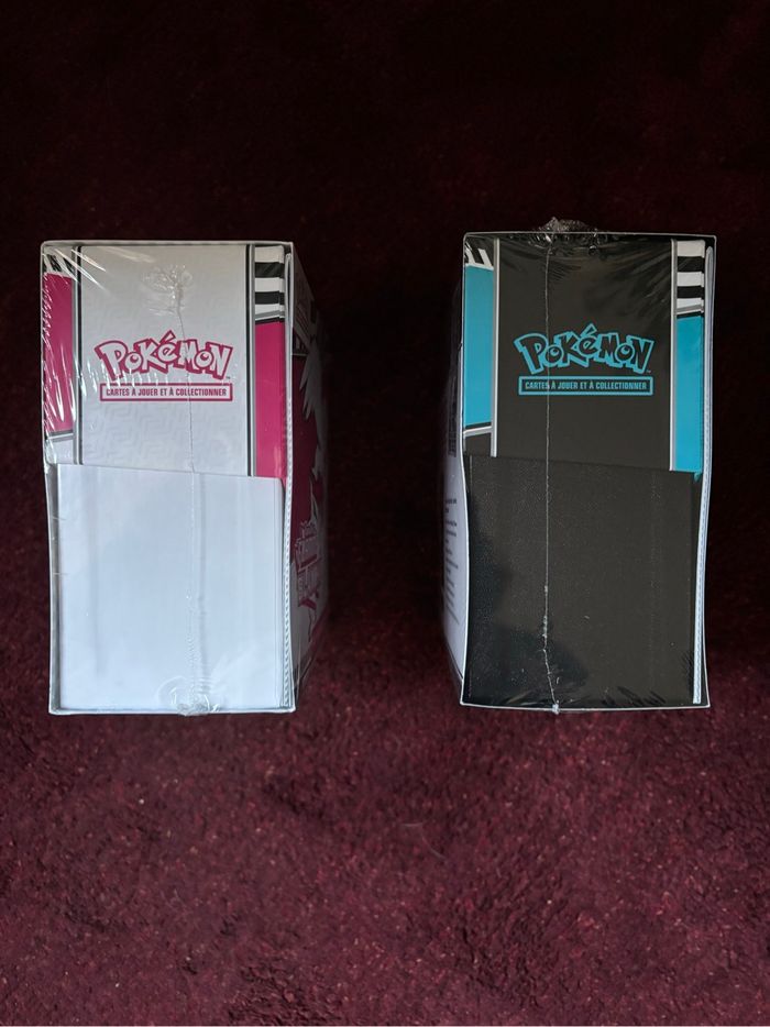 Duo de coffret dresseur d’élite 10.5 etb pokemon flamme blanche foudre noir - photo numéro 7