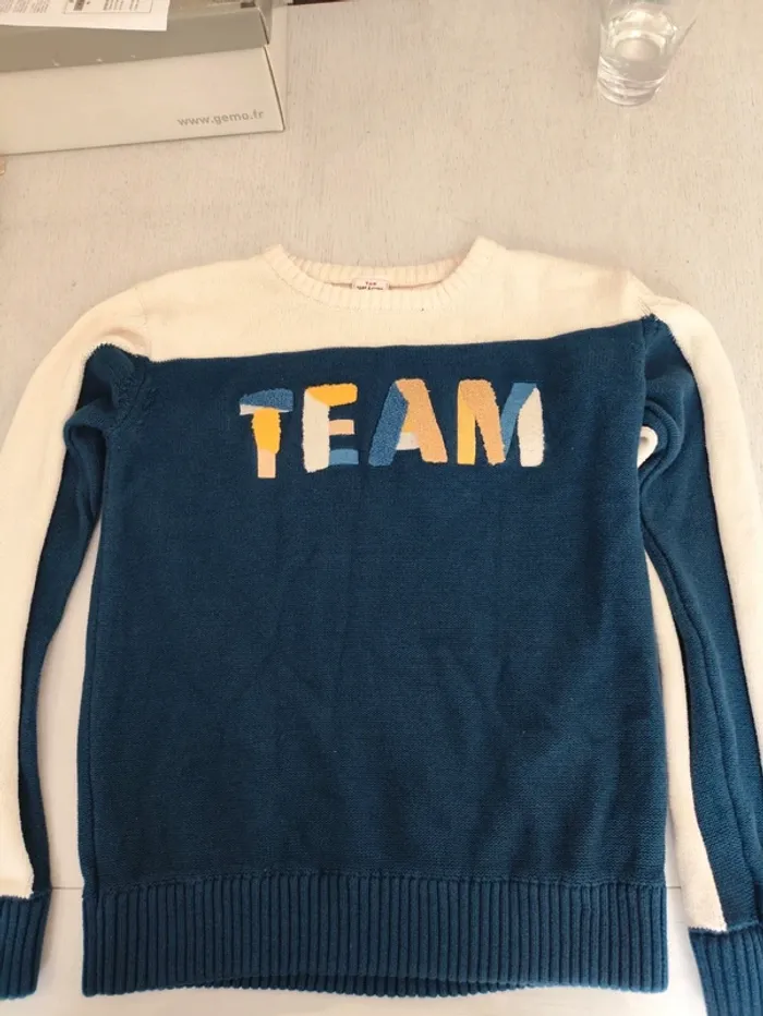 🧶 Pull Tape à l’œil 12 ans – 100 % coton – très bon etat - photo numéro 2