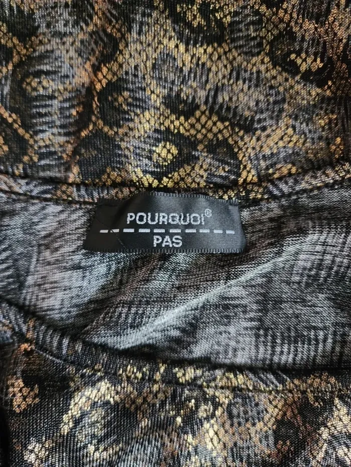 🌸Débardeur Guépard Reflets Dorés Pourquoi Pas Taille 42🌸 - photo numéro 4