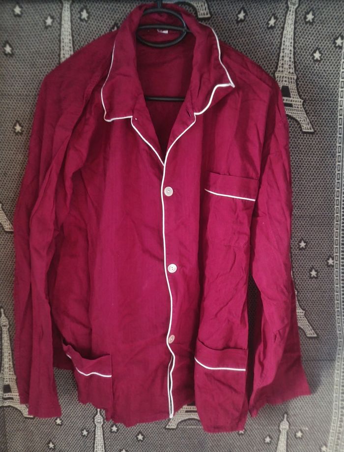 Ensemble pyjama homme bordeaux taille L-XL - photo numéro 2