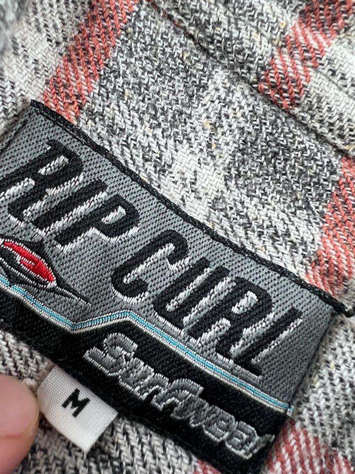 Chemise à Carreaux Rip Curl Grise et Orange Taille M - photo numéro 7