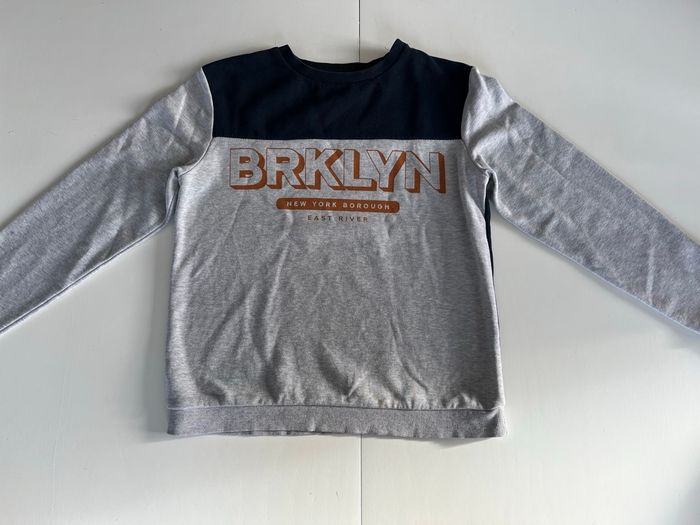 Sweat gris/marine BRKLYN 12 ans - photo numéro 2