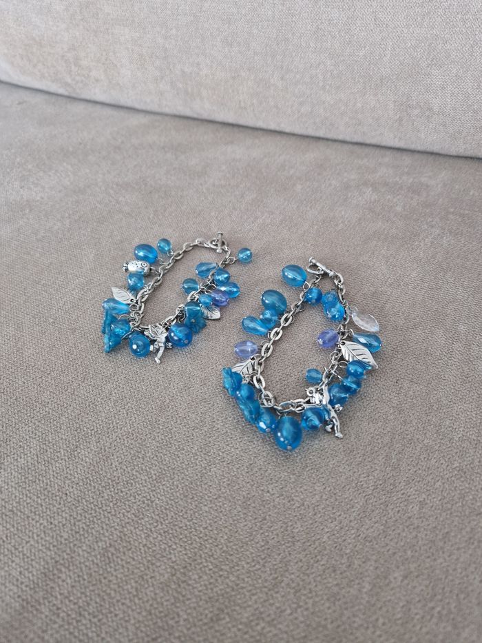 Lot bracelets argenté et bleu - photo numéro 3
