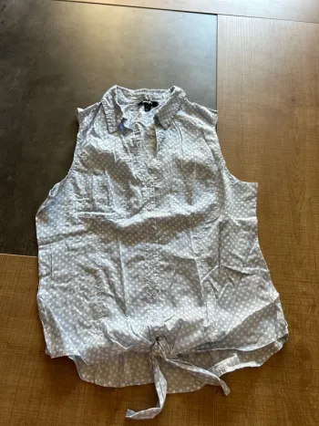 Chemisier femme sans manche à pois, taille M, Jennyfer
