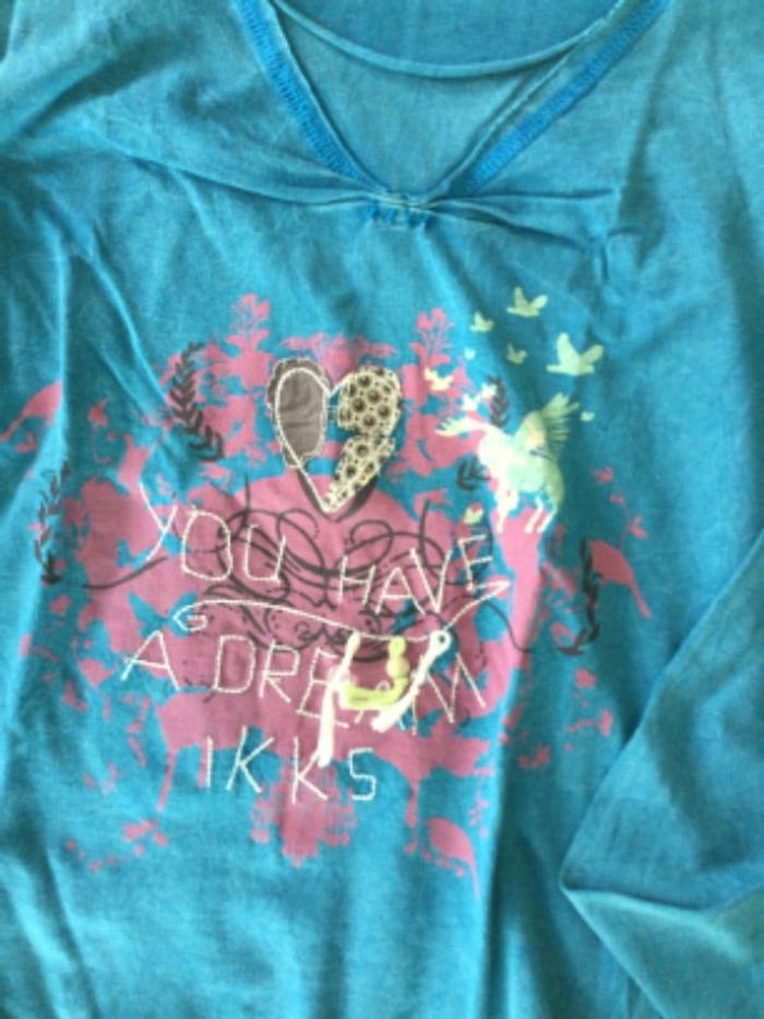 teeshirt tee-shirts ikks 8 ans manches longues tbe