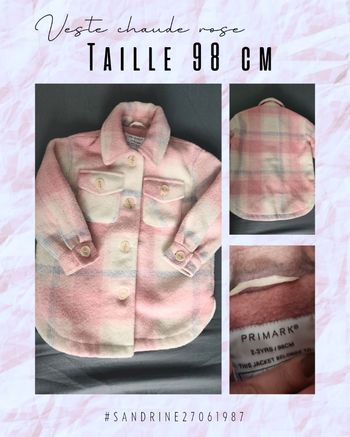 Veste chaude rose