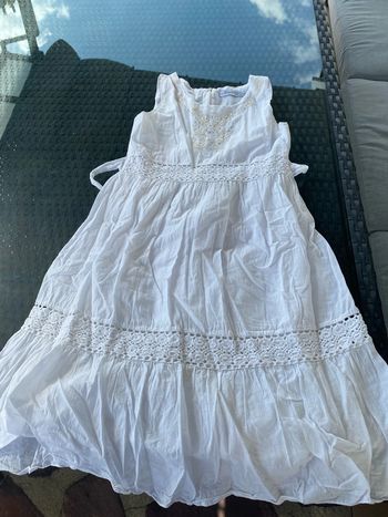 Robe blanche 10-12 ans