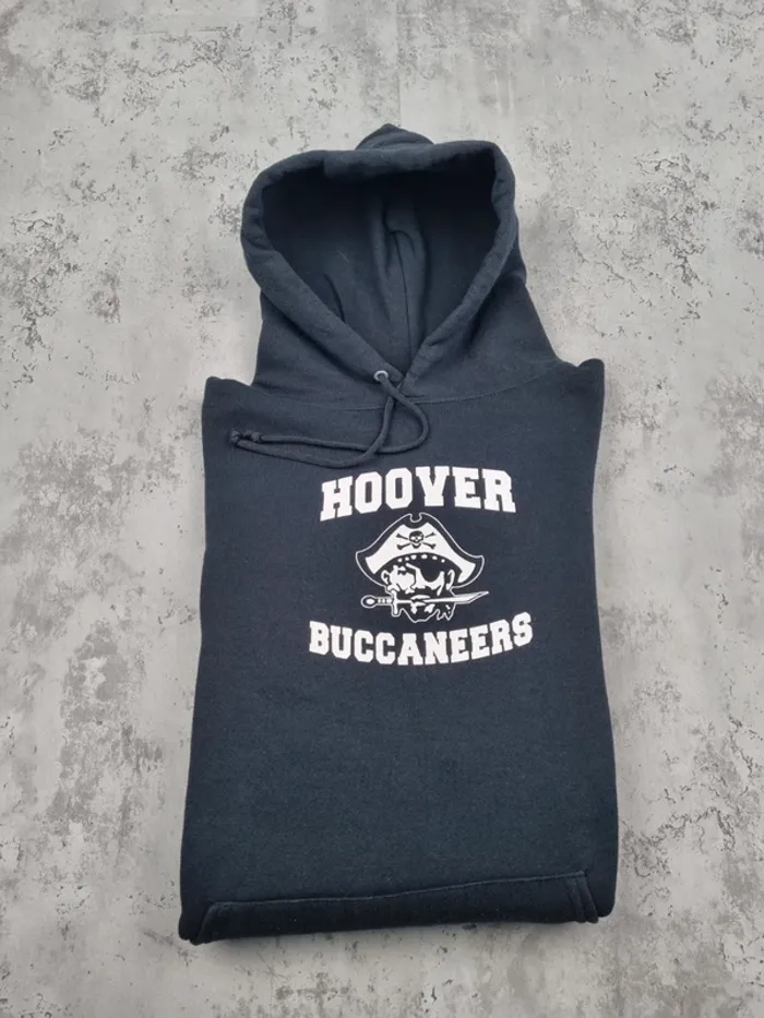 Sweat à capuche universitaire Hoover Buccaneers noir L Hommes (mesures en photos) - photo numéro 2