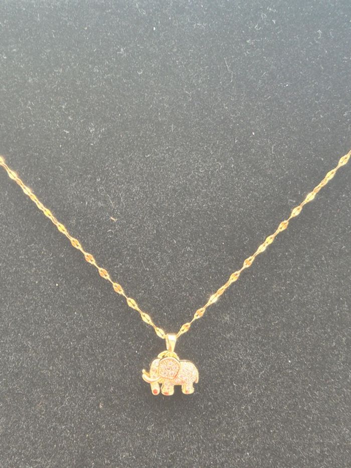 Collier acier inoxydable éléphant - photo numéro 3