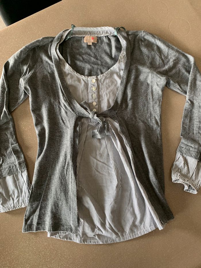 Chemise+gilet grossesse 2 en 1 (34/36)