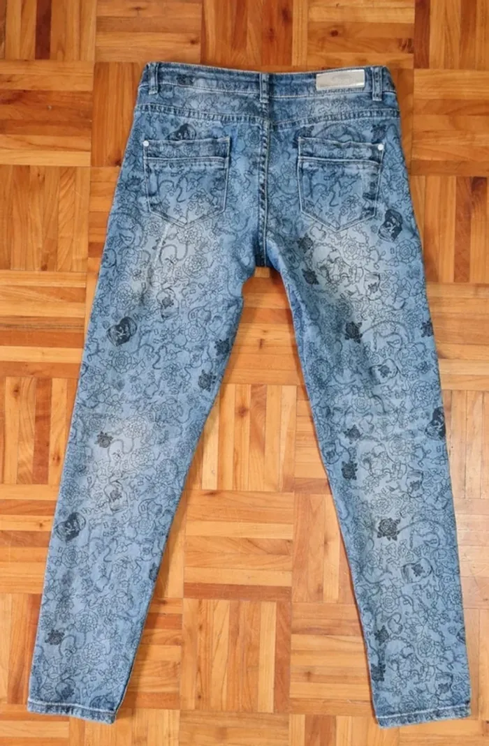 Jeans imprimé taille basse Kookai T40 - photo numéro 5