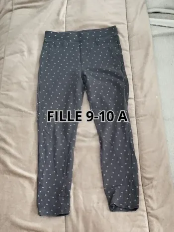 gegging gris motifs étoiles TEX fille 9-10 ans