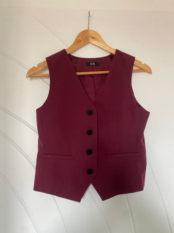 Gilet sans manche bordeaux 