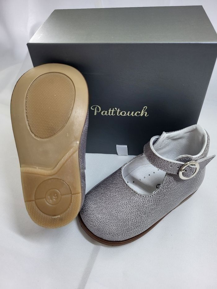 Chaussures fille en cuir gris Point 19 Made in France 🇨🇵 - photo numéro 5