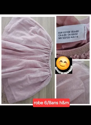 Jupes rose 6/8 ans  hm fille