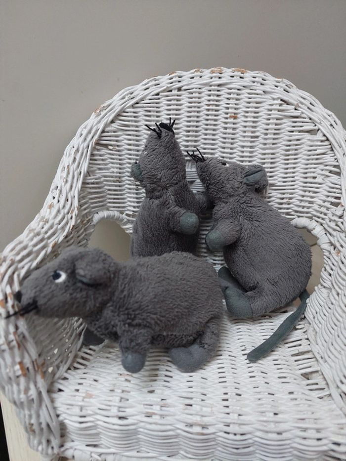 Ikea - lot de 3 petites souris grises