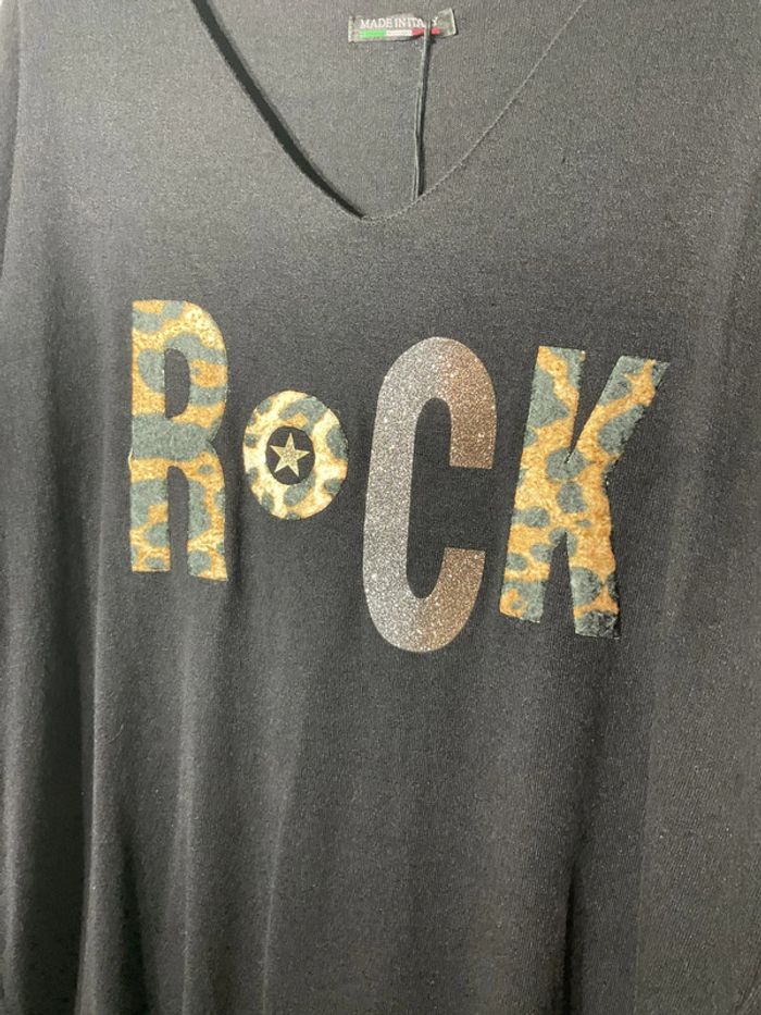 Pull « rock » femme taille unique (38-46)- vivichy - neuf avec étiquette - photo numéro 2