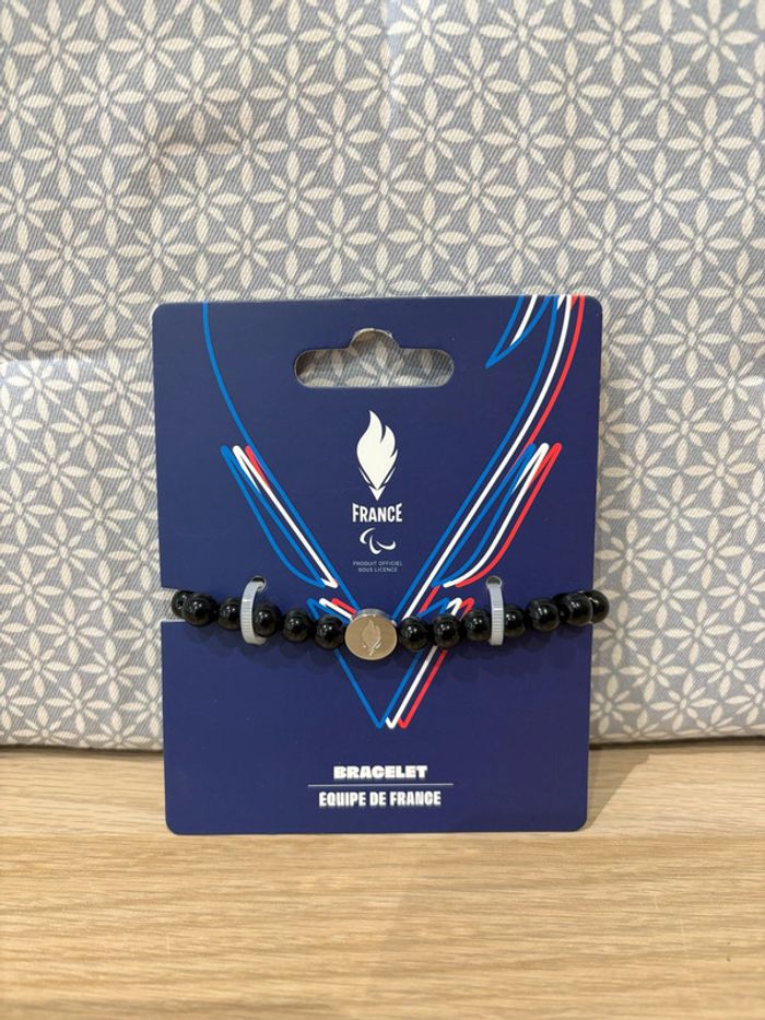 Bracelet Perles "Flamme Equipe de France" JO Paris 2024