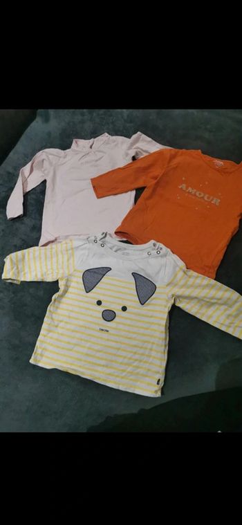 Lot de t shirt manche longue 18 mois