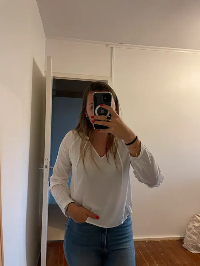 Blouse blanche Bershka