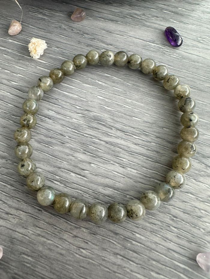Bracelet perles en labradorite de Madagascar - Pierre naturelle - photo numéro 3