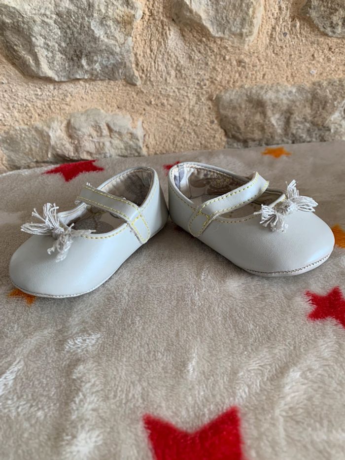 Lot 2 paires de ballerines Obaïbi beige & grises bébé T16 - photo numéro 6