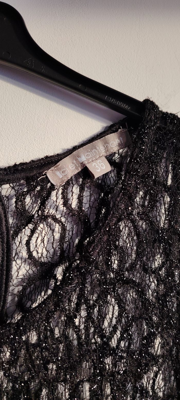 Robe noire scintillante en dentelle – Ici et Maintenant – Taille 36 - photo numéro 2