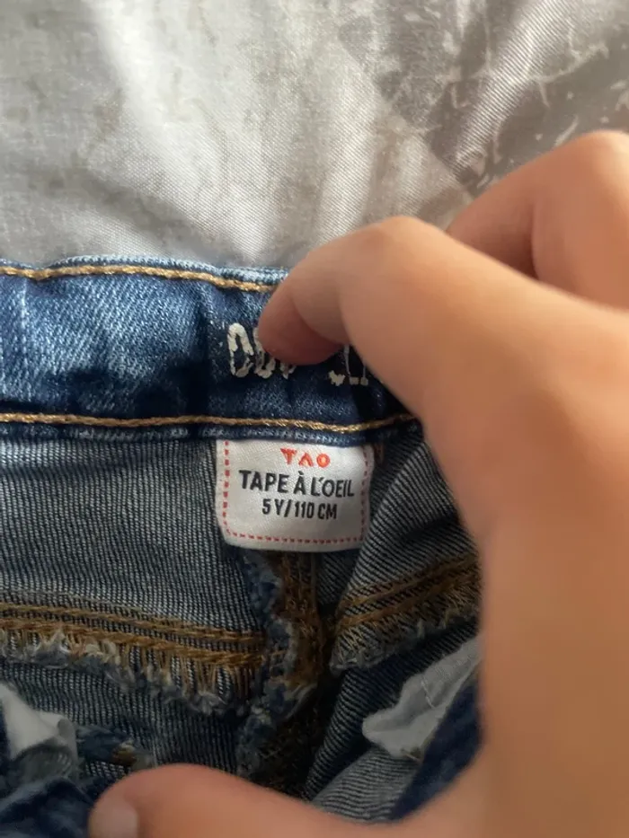 Pantalon Fille bleu - photo numéro 2