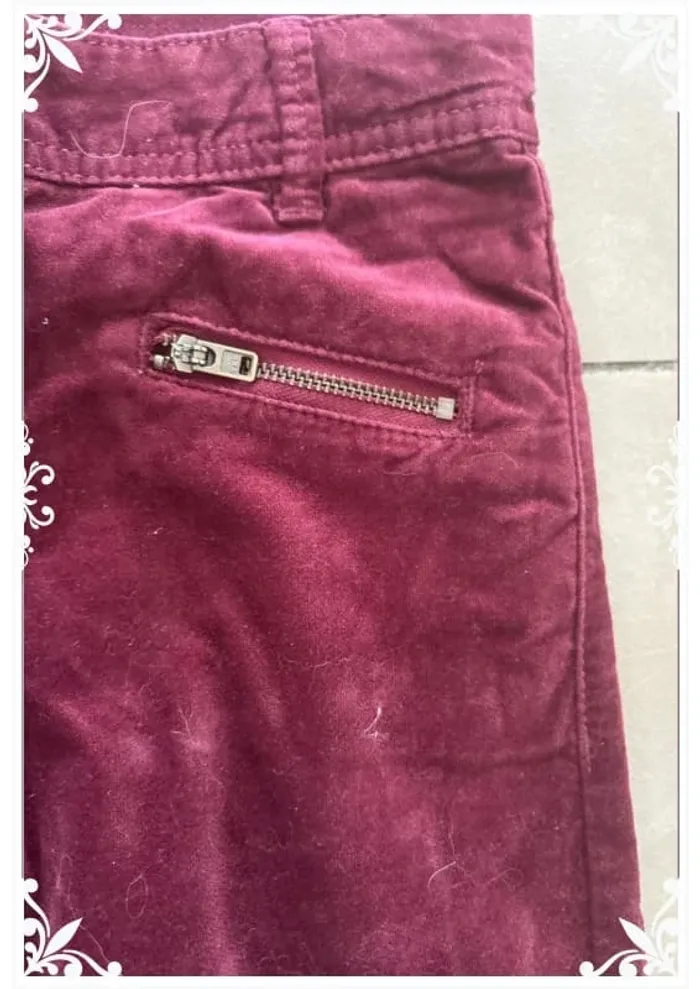 🍇 Pantalon skinny fit bordeaux KIABI Fille 12 ans 🍇 - photo numéro 4