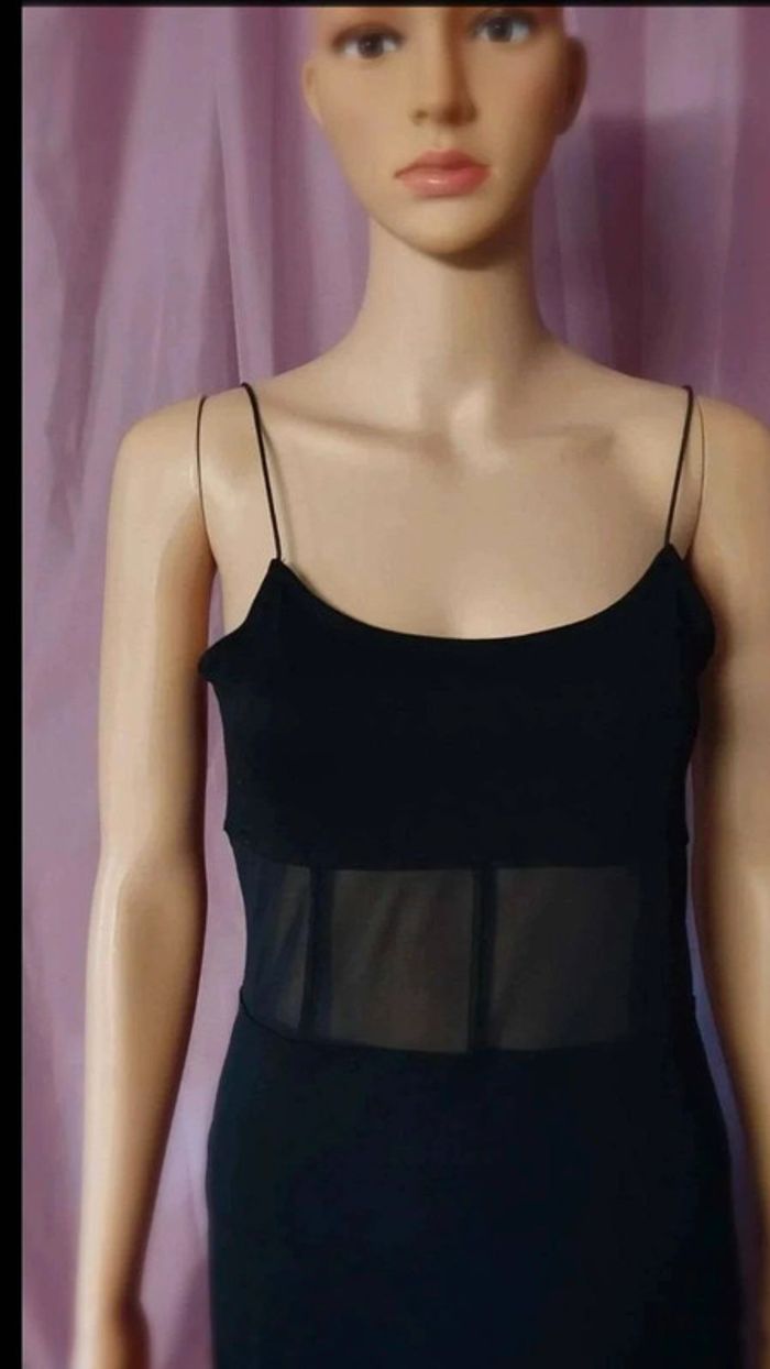 Robe noire h&m avec transparence taille s - photo numéro 3