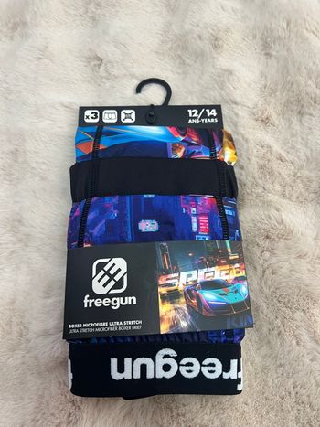 Lot de 3 caleçons garçons 12/14 ans Freegun
