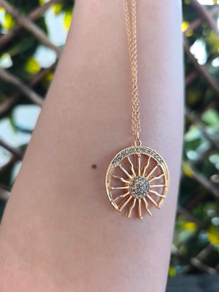 Collier, doré, acier inoxydable, neuf, idée cadeau