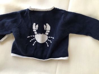 Gilet marine tartine et chocolat