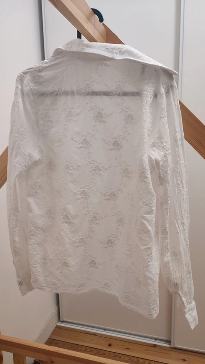 Chemise blanche à motifs brodés easy clothes - photo numéro 3