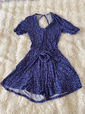Jolie combi short violette et noire Stradivarius taille XS