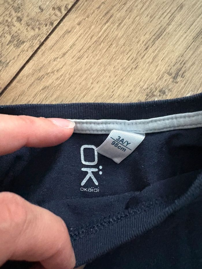 T-shirt bleu 3 ans - photo numéro 2