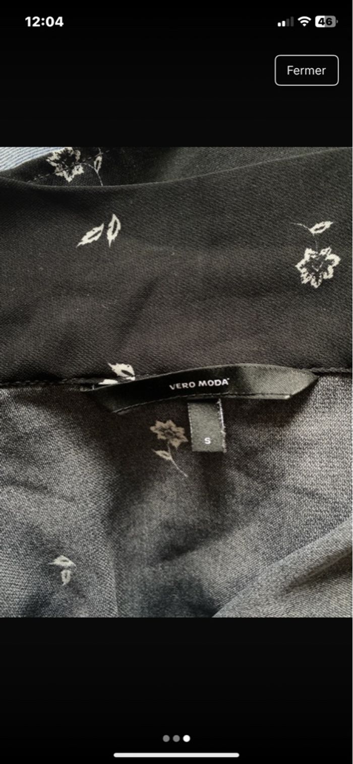 Blouse noir vero moda taille s - photo numéro 3